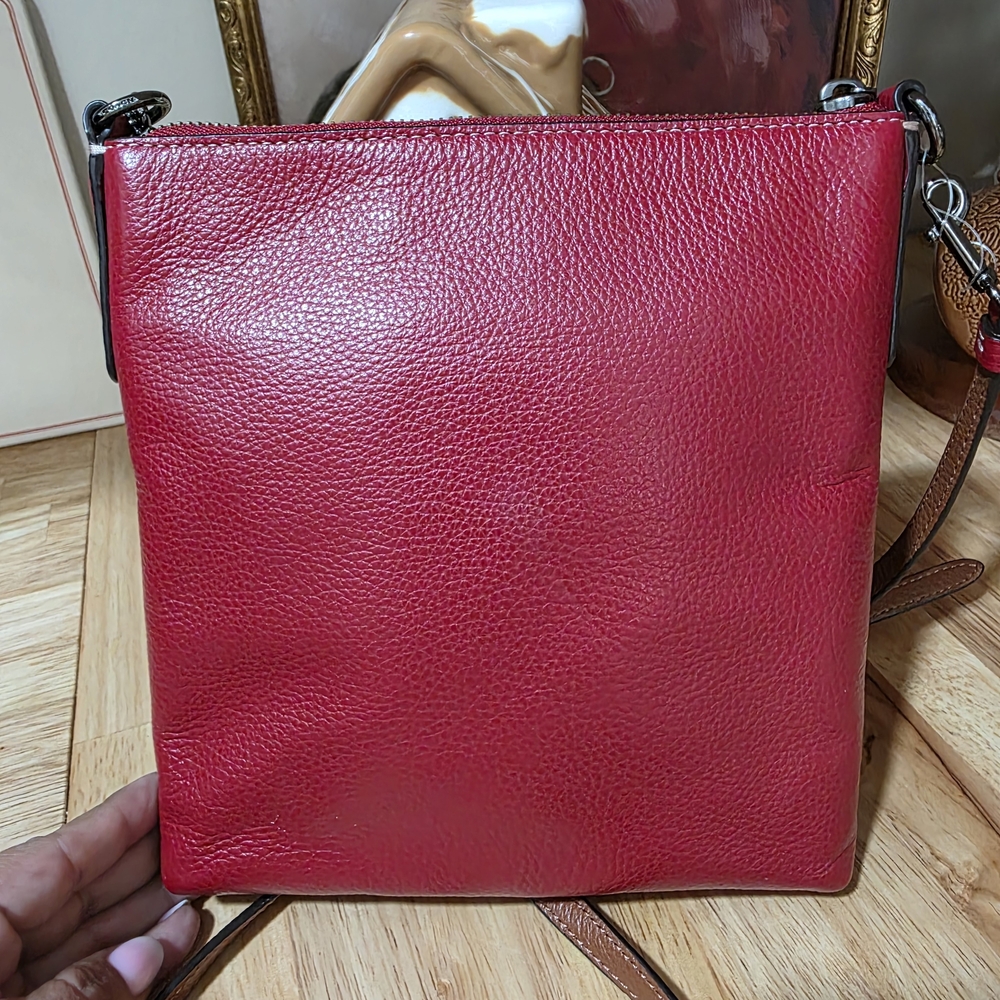 Coach Red Leather Crossbody Bag - Picture 10 of 13